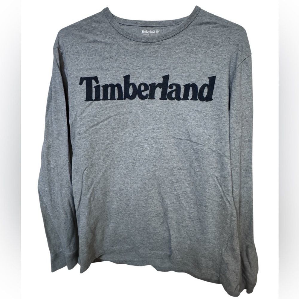 Timberland High End Organic Cotton Gray Long Sleeve Women’s S T-Shirt Streetwear